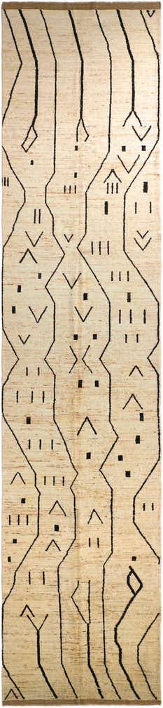 5' 5 x 24' 8 Hand Knotted Moroccan Wool Runner Rug