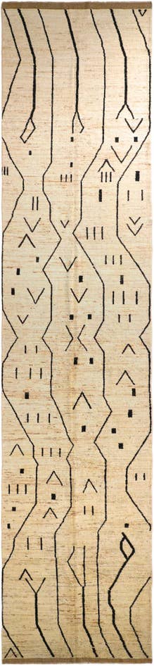 Detail image of 5' 5 x 24' 8 Hand Knotted Moroccan Wool Runner Rug