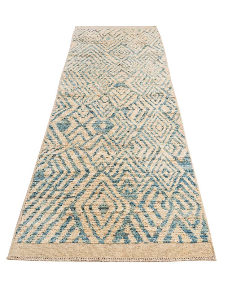 Detail image of 2' 10 x 10' 4  Hand Knotted Moroccan Wool Runner Rug