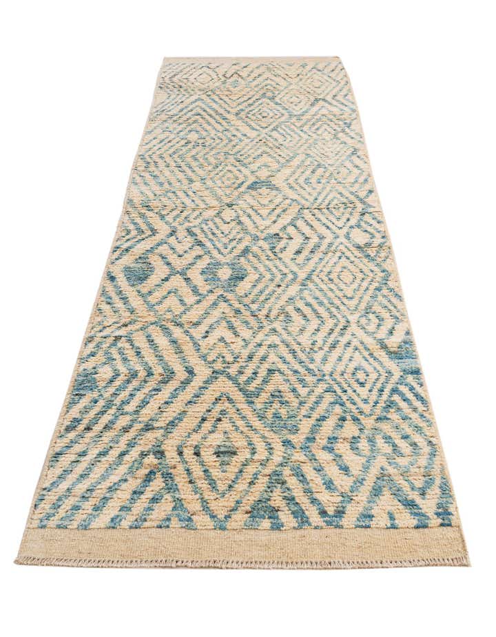 2' 10 x 10' 4 Hand Knotted Moroccan Wool Runner Rug