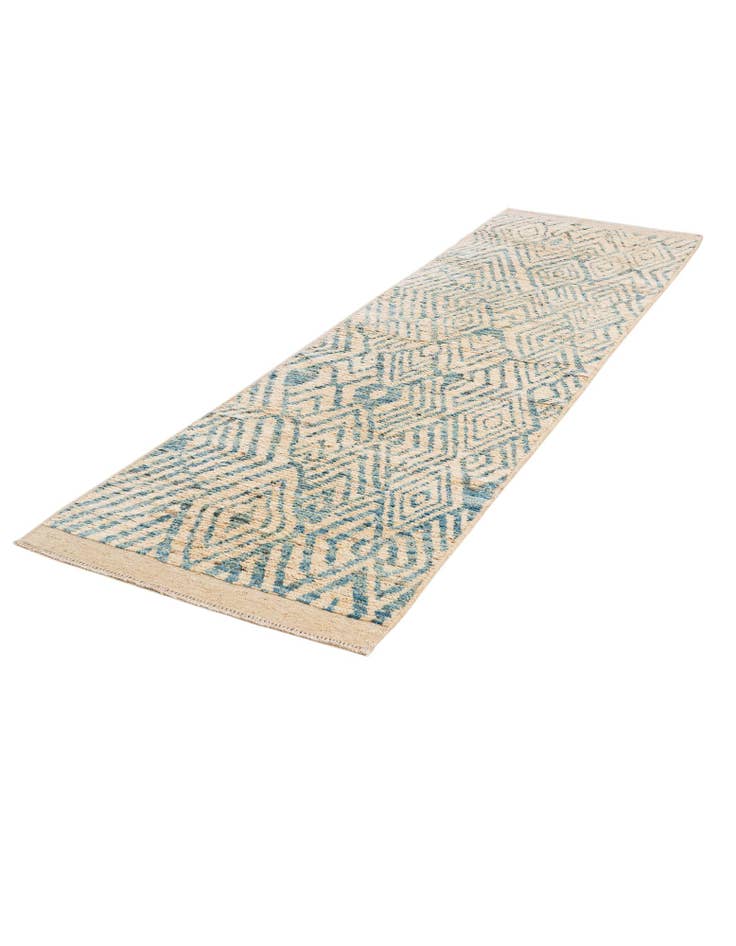 Detail image of 2' 10 x 10' 4 Hand Knotted Moroccan Wool Runner Rug