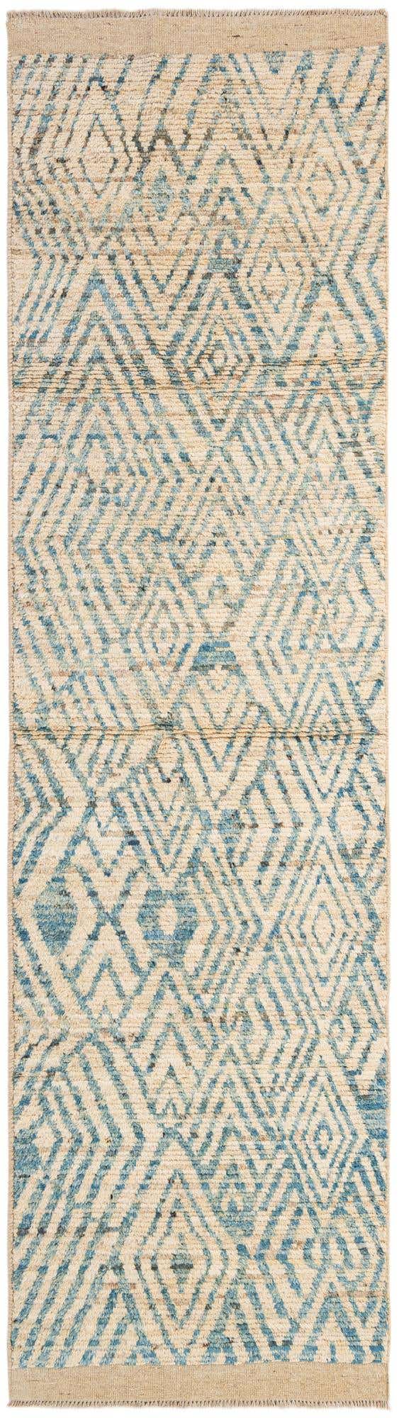 2' 10 x 10' 4 Hand Knotted Moroccan Wool Runner Rug