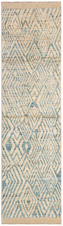 Detail image of 2' 10 x 10' 4 Hand Knotted Moroccan Wool Runner Rug