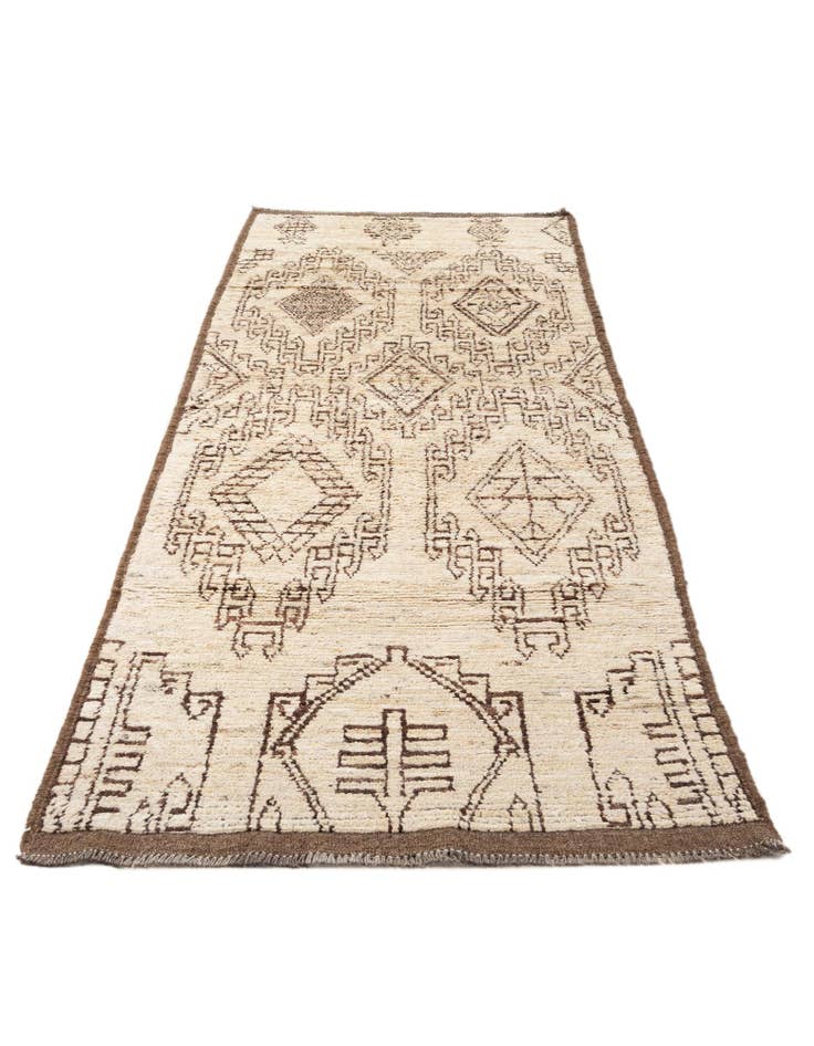 Detail image of 3' x 9' 11  Hand Knotted Moroccan Wool Runner Rug