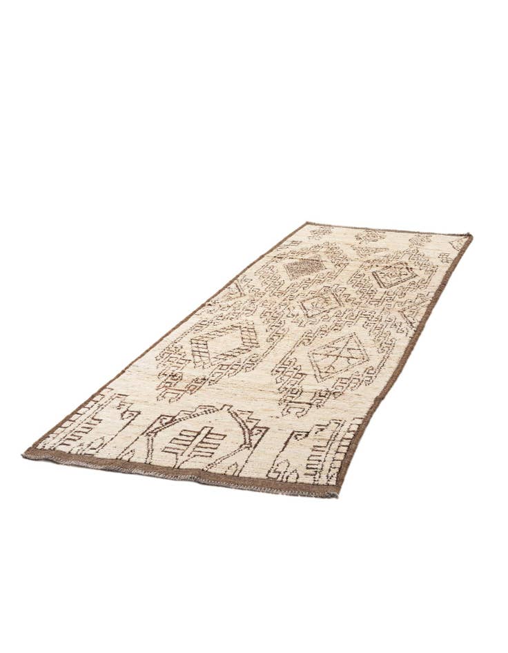 Detail image of 3' x 9' 11  Hand Knotted Moroccan Wool Runner Rug