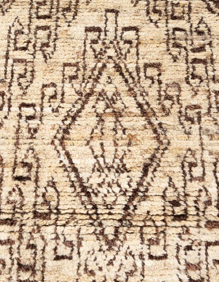 Detail image of 3' x 9' 11  Hand Knotted Moroccan Wool Runner Rug