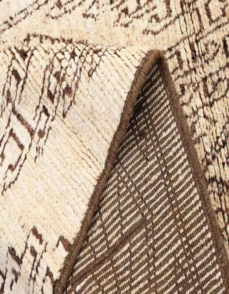 Detail image of 3' x 9' 11  Hand Knotted Moroccan Wool Runner Rug