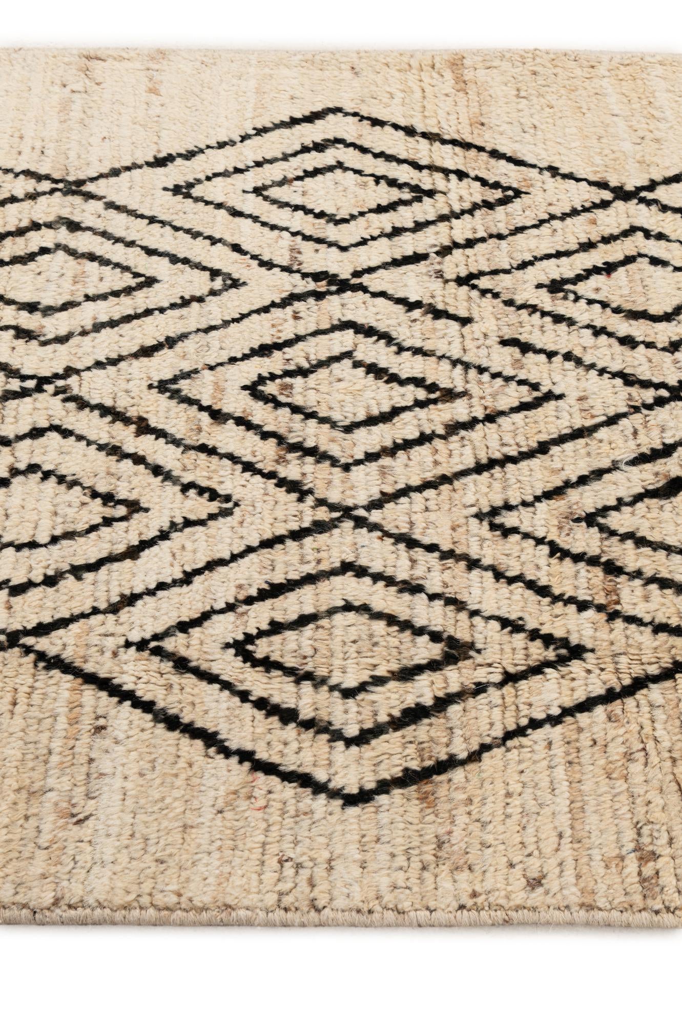 3' 2 x 15' 3 Hand Knotted Moroccan Wool Runner Rug