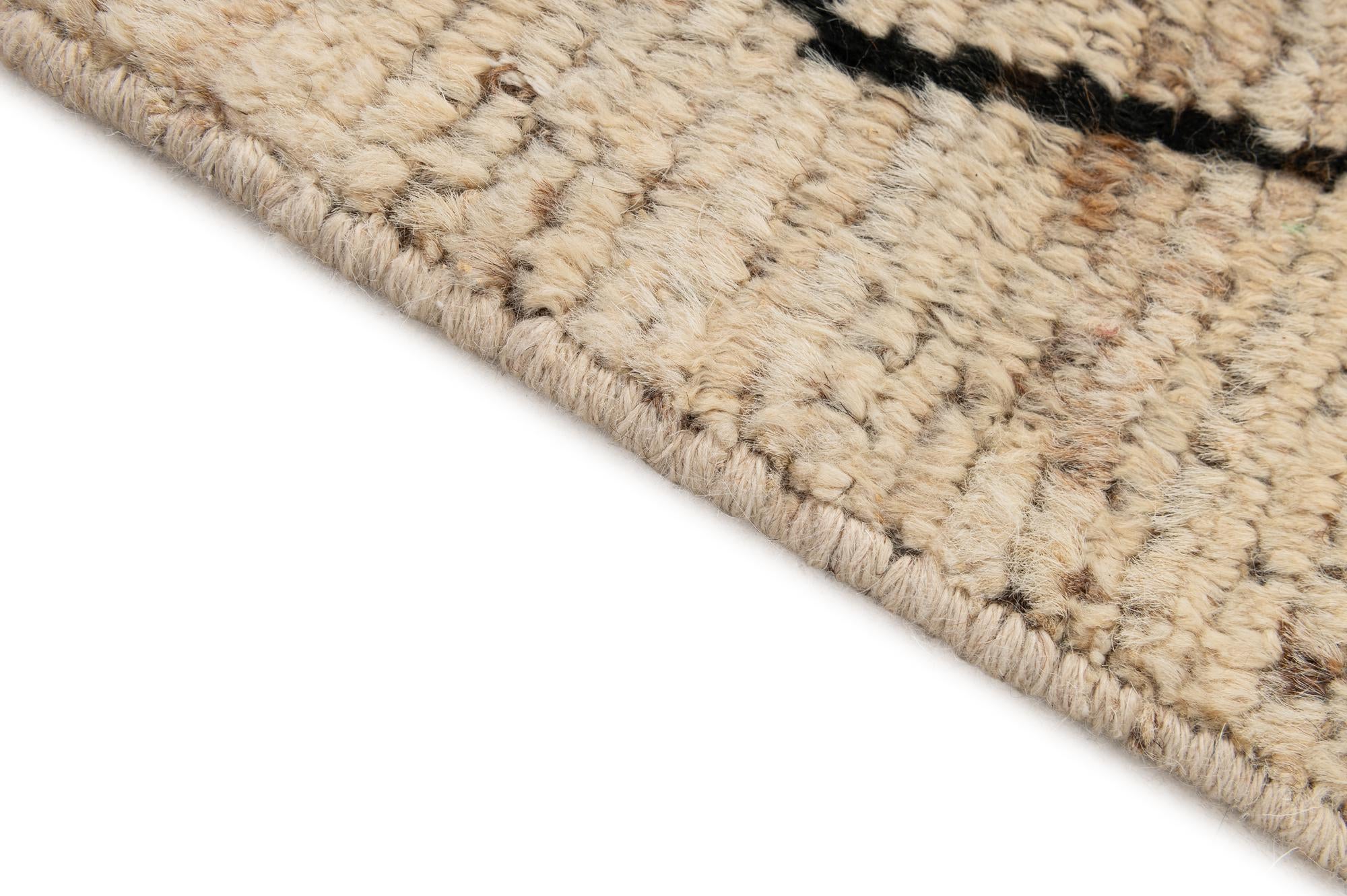 3' 2 x 15' 3 Hand Knotted Moroccan Wool Runner Rug