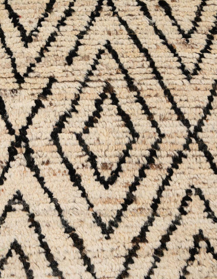 Detail image of 3' 2 x 15' 3  Hand Knotted Moroccan Wool Runner Rug