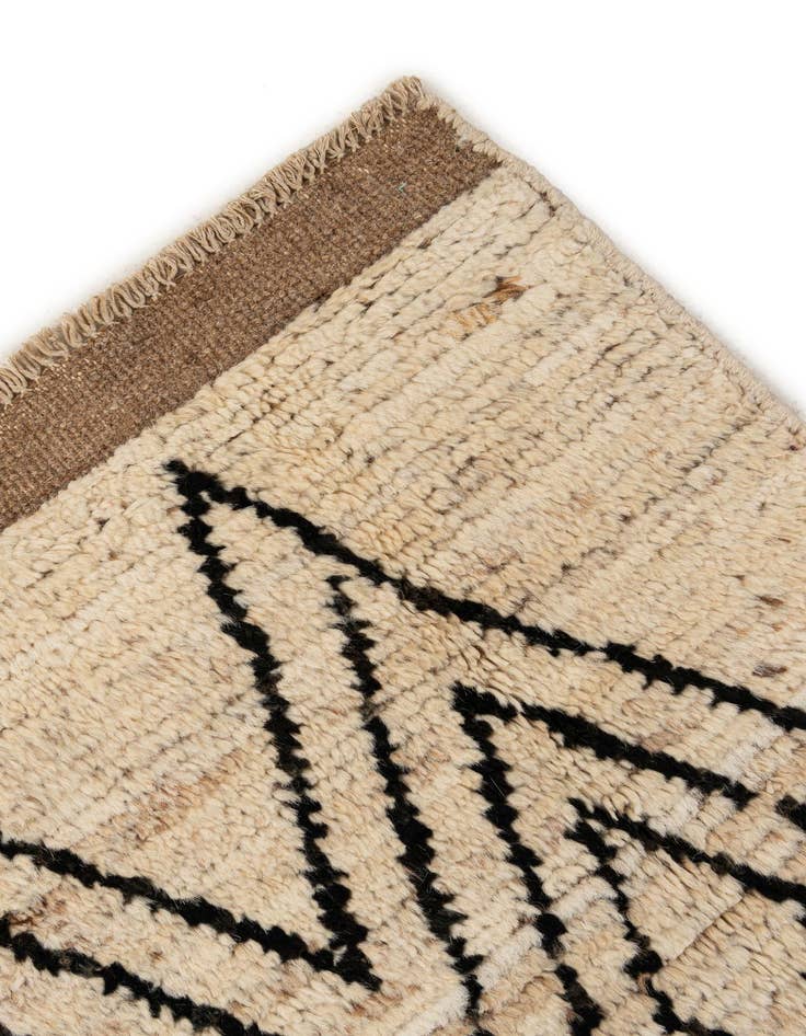 Detail image of 3' 2 x 15' 3  Hand Knotted Moroccan Wool Runner Rug