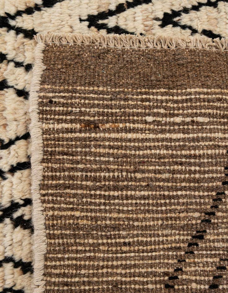 Detail image of 3' 2 x 15' 3  Hand Knotted Moroccan Wool Runner Rug