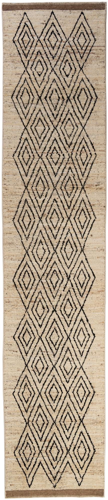 3' 2 x 15' 3 Hand Knotted Moroccan Wool Runner Rug
