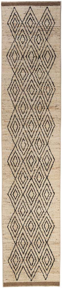 3' 2 x 15' 3 Hand Knotted Moroccan Wool Runner Rug