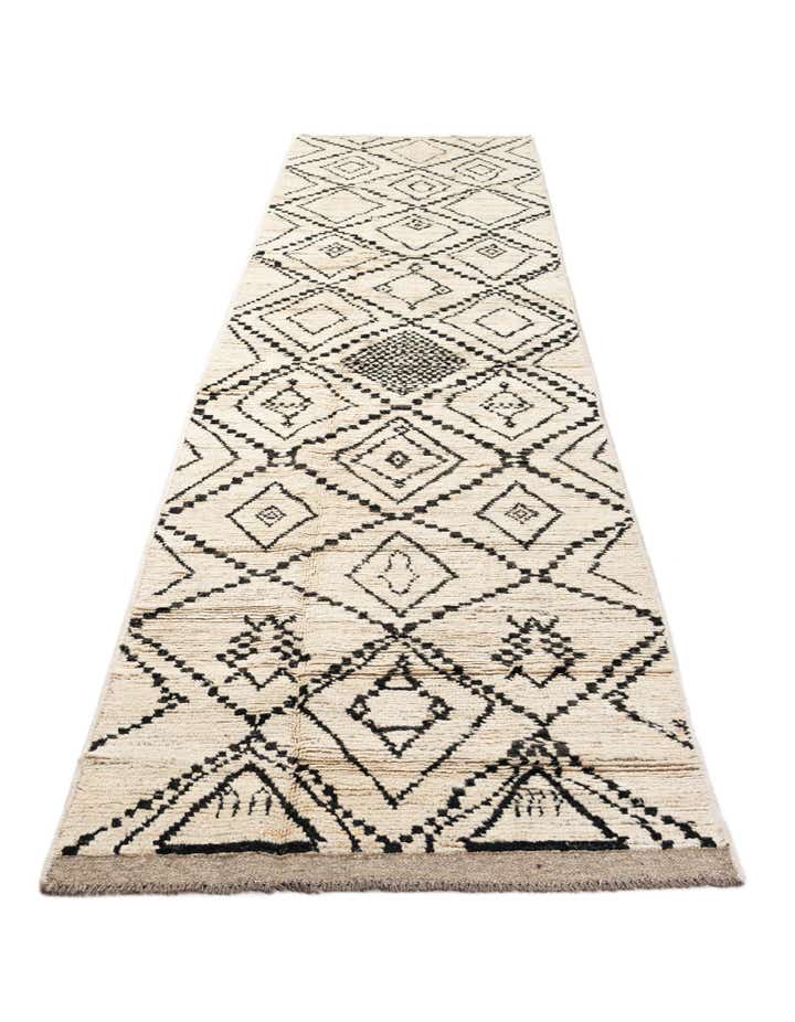 3' 1 x 15' 10 Hand Knotted Moroccan Wool Runner Rug