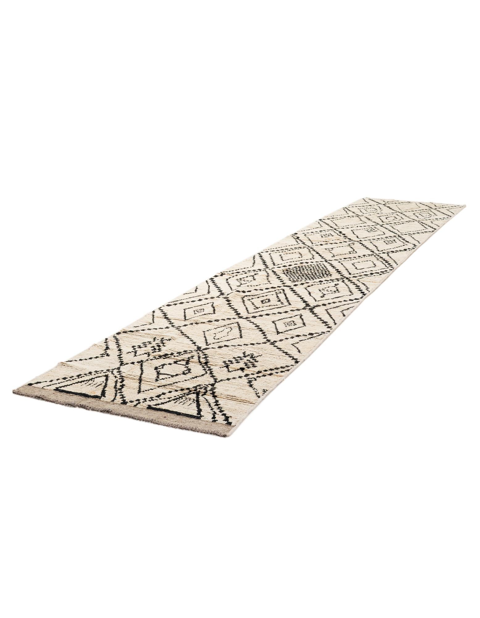 3' 1 x 15' 10 Hand Knotted Moroccan Wool Runner Rug