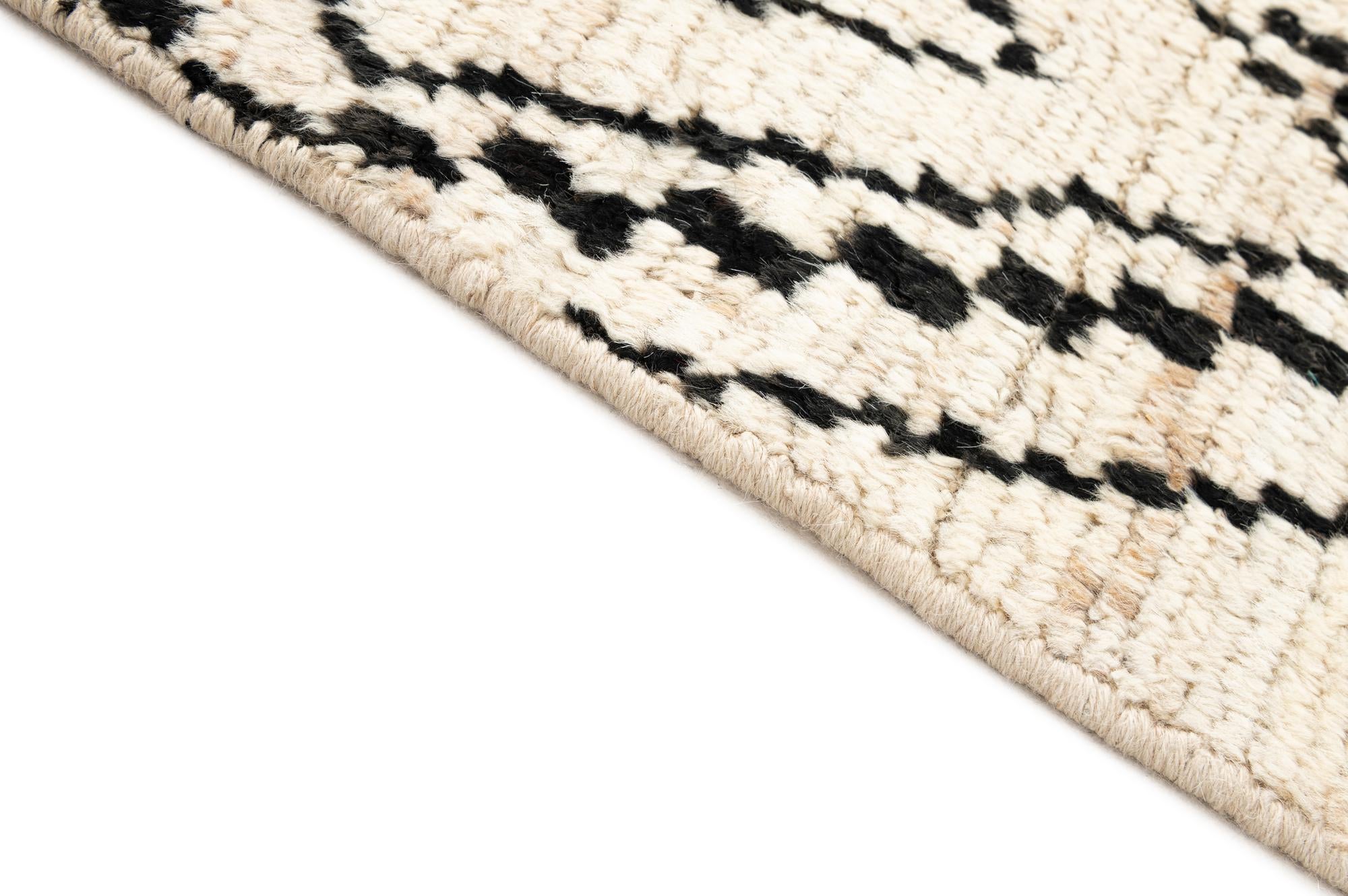 3' 1 x 15' 10 Hand Knotted Moroccan Wool Runner Rug