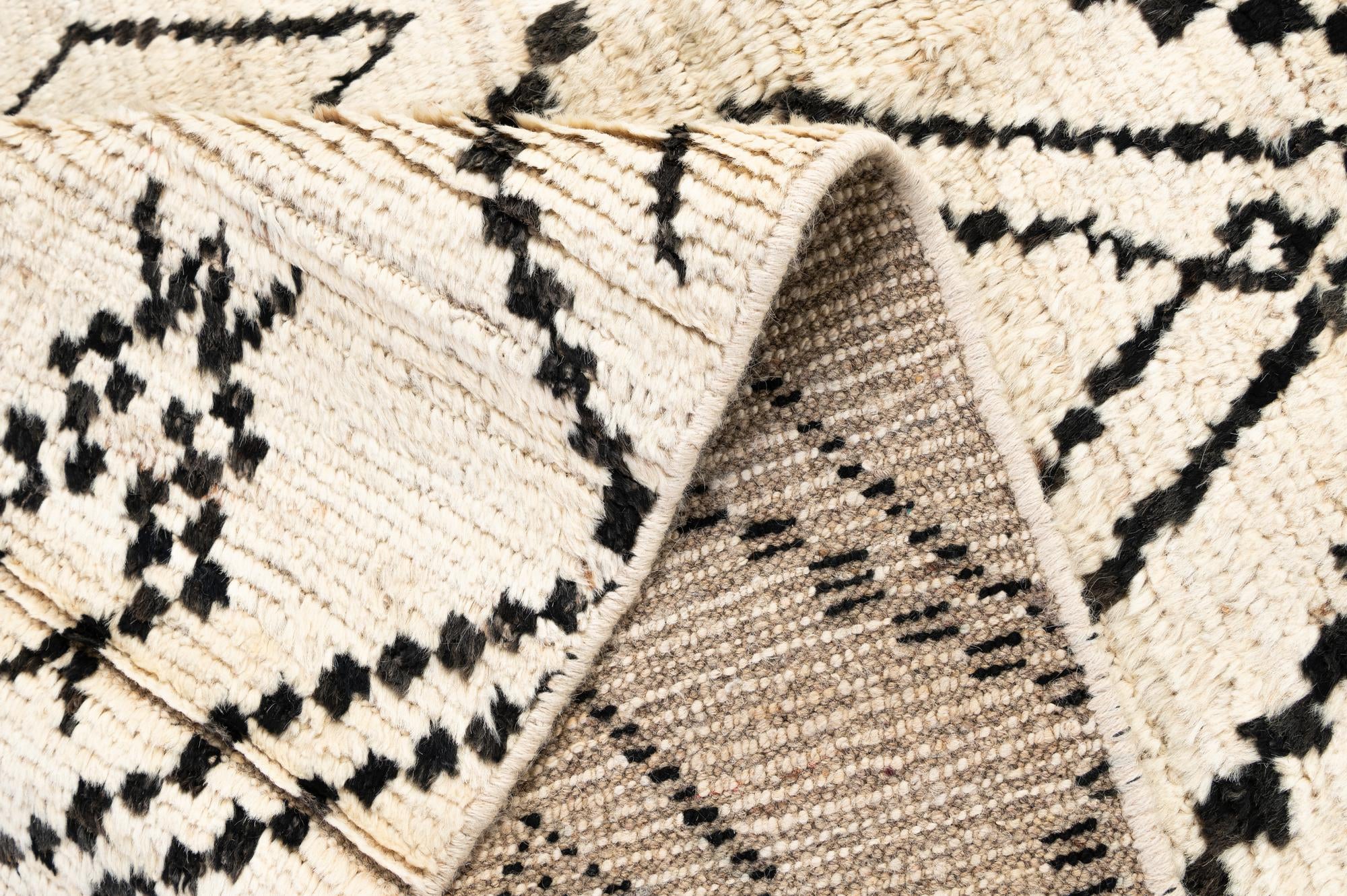 3' 1 x 15' 10 Hand Knotted Moroccan Wool Runner Rug