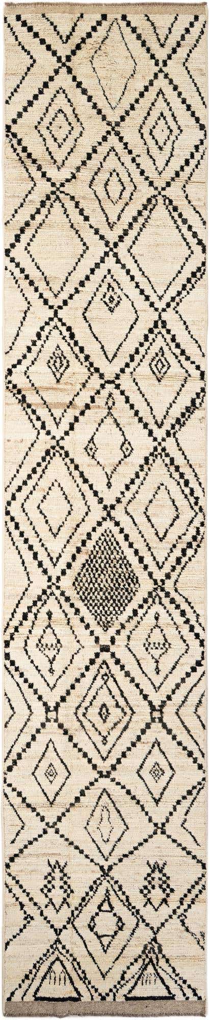 3' 1 x 15' 10 Hand Knotted Moroccan Wool Runner Rug
