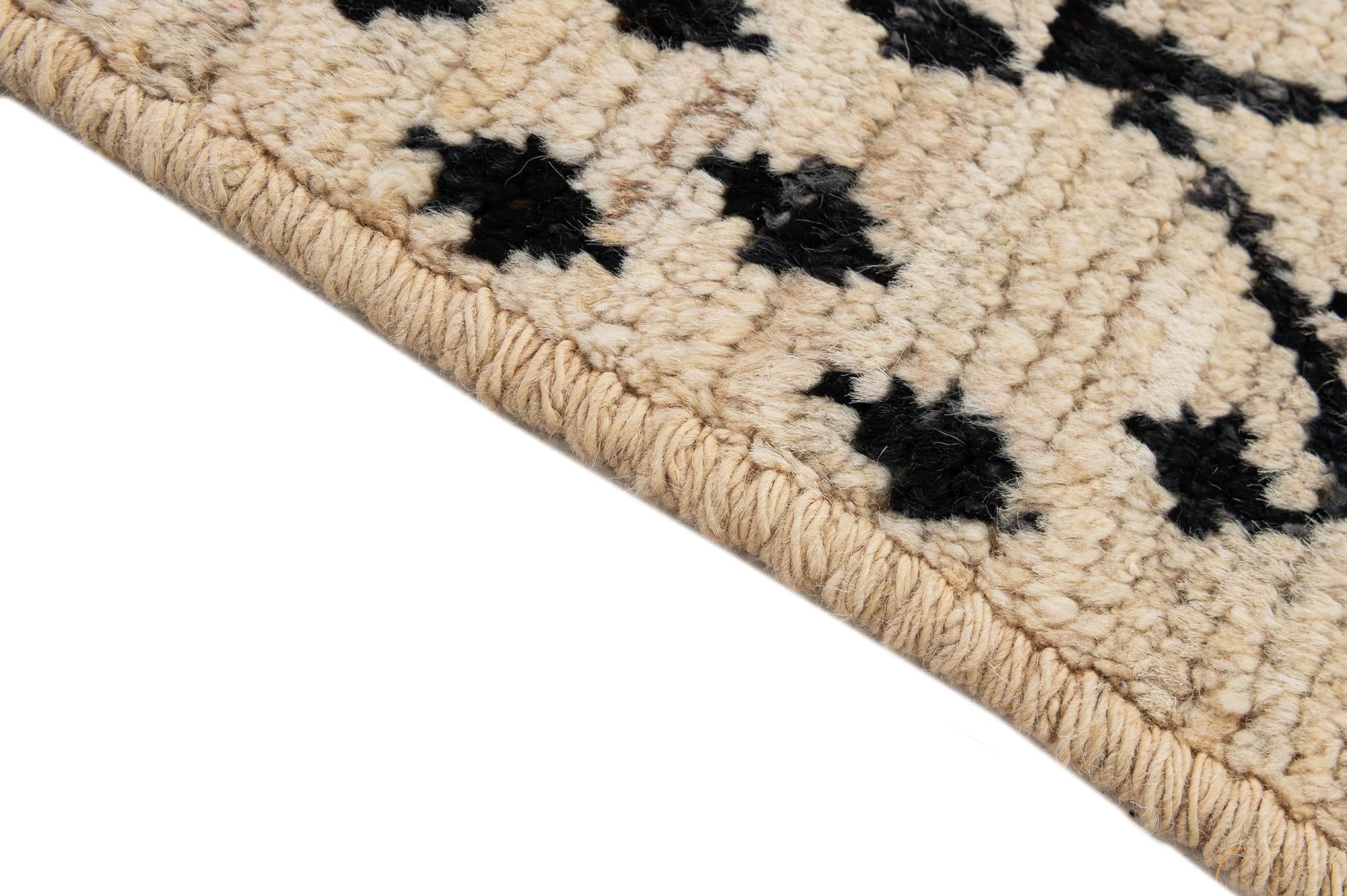 3' x 16' 6 Hand Knotted Moroccan Wool Runner Rug