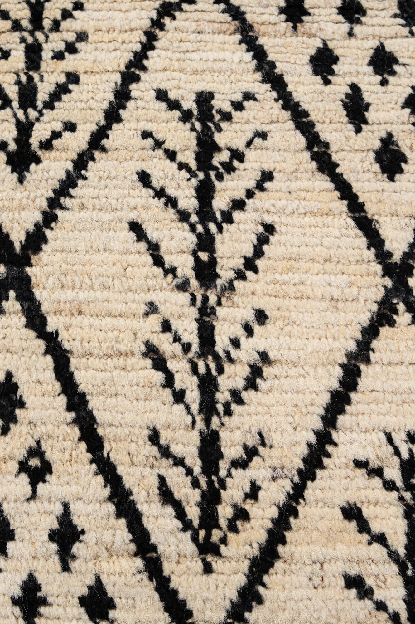 3' x 16' 6 Hand Knotted Moroccan Wool Runner Rug