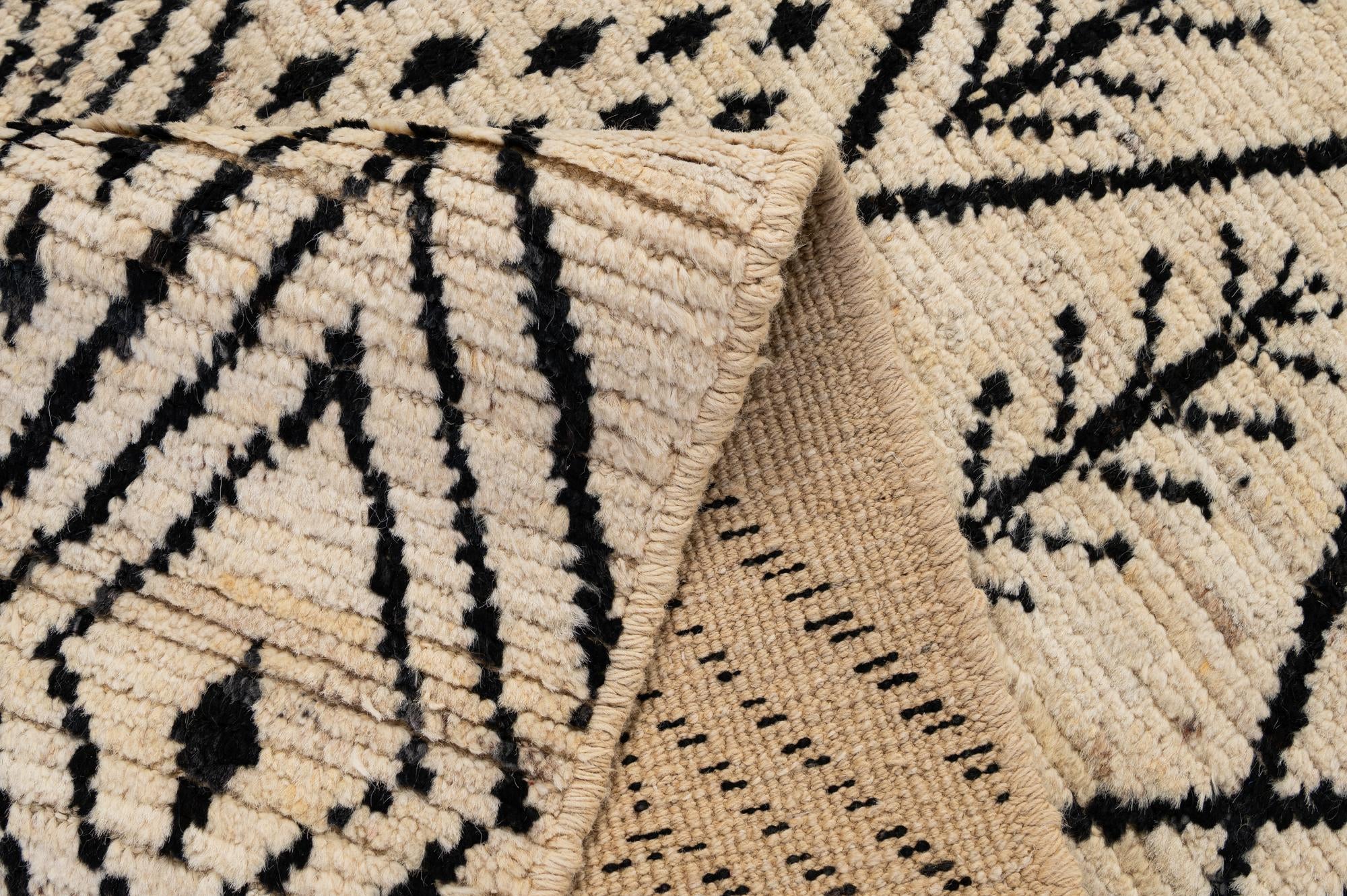 3' x 16' 6 Hand Knotted Moroccan Wool Runner Rug