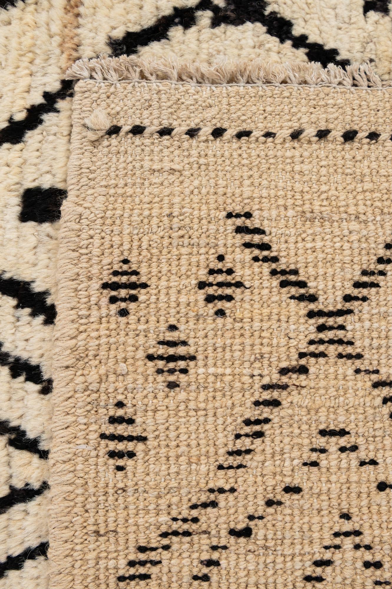 3' x 16' 6 Hand Knotted Moroccan Wool Runner Rug