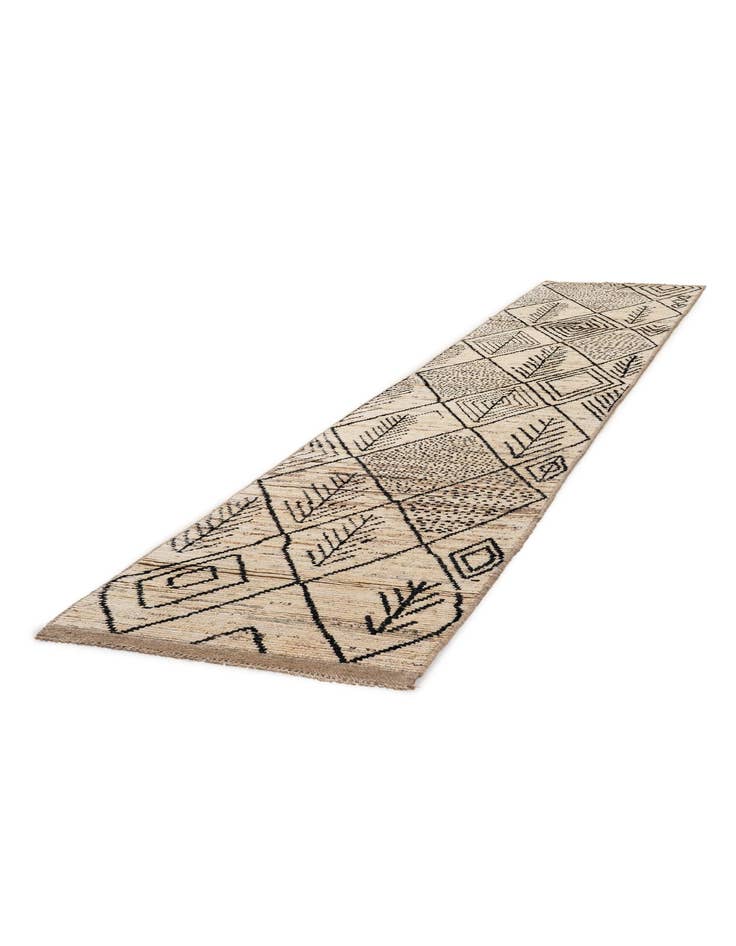 Detail image of 2' 11 x 16' 11 Hand Knotted Moroccan Wool Runner Rug