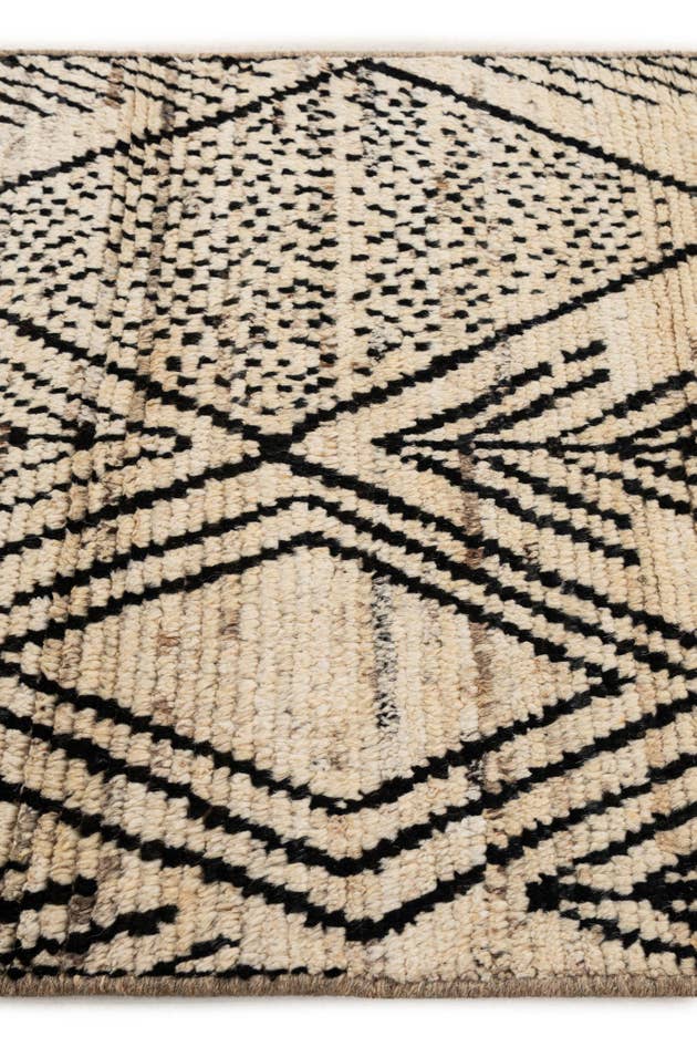 Detail image of 2' 11 x 16' 11 Hand Knotted Moroccan Wool Runner Rug