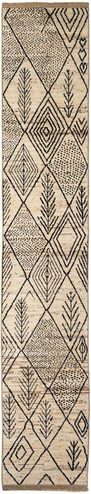 2' 11 x 16' 11 Hand Knotted Moroccan Wool Runner Rug