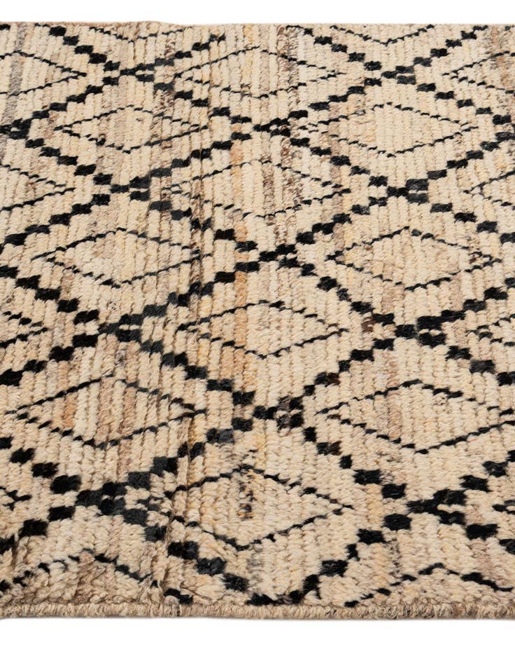 Detail image of 3' 2 x 16' 9  Hand Knotted Moroccan Wool Runner Rug