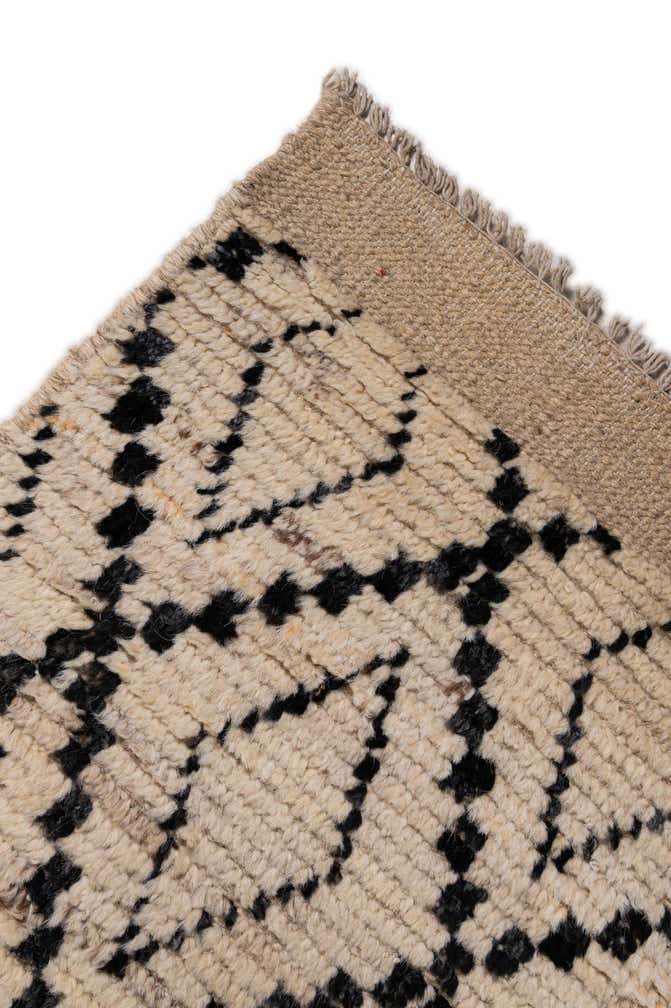 3' 2 x 16' 9 Hand Knotted Moroccan Wool Runner Rug