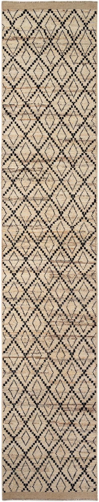 3' 2 x 16' 9 Hand Knotted Moroccan Wool Runner Rug