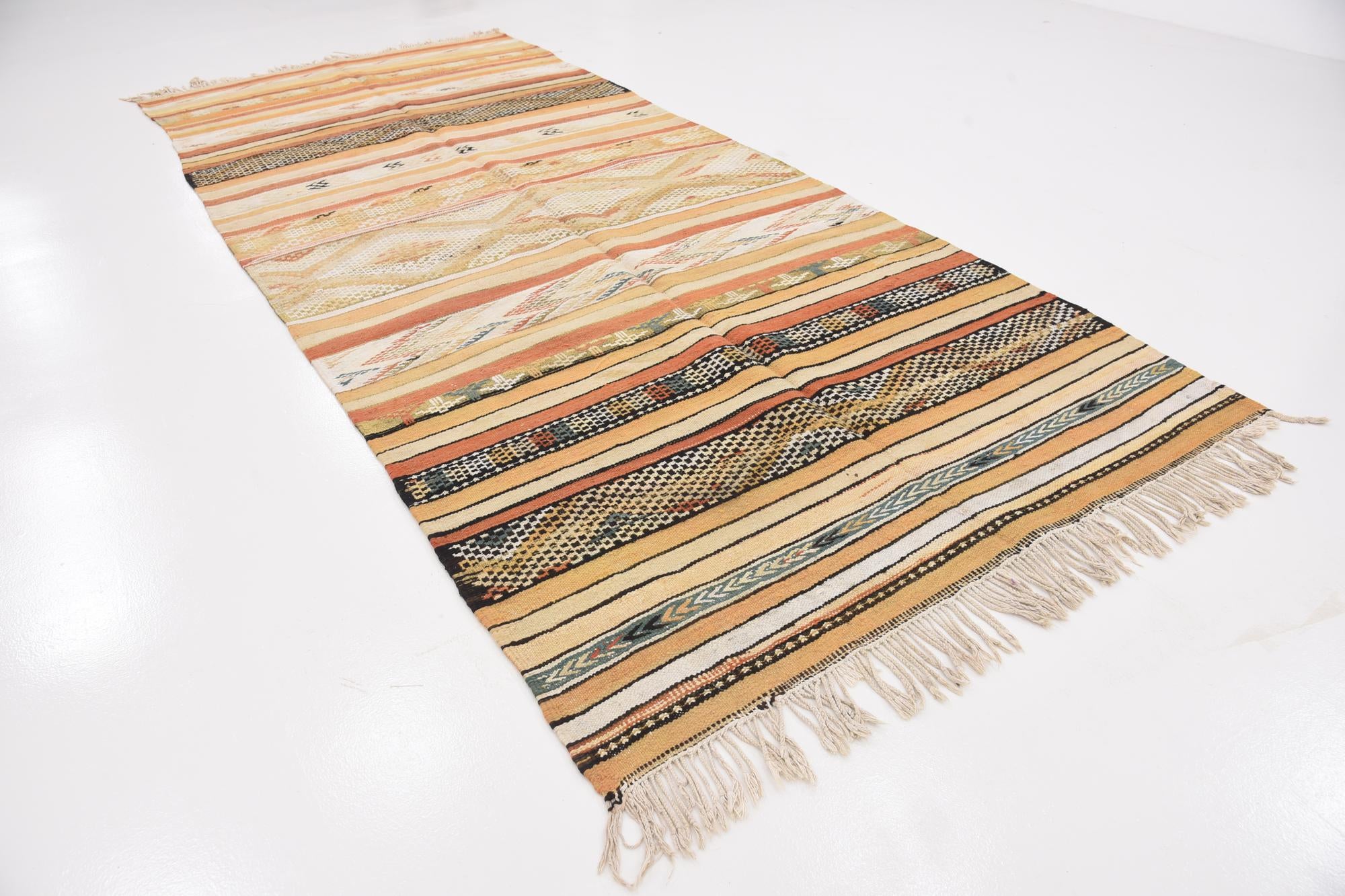 5' 4 x 12' 5 Hand Knotted Moroccan Wool Runner Rug