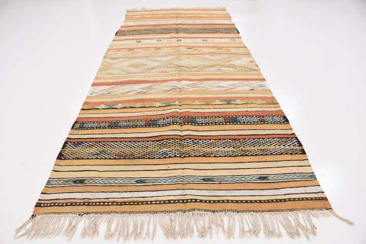 5' 4 x 12' 5 Hand Knotted Moroccan Wool Runner Rug