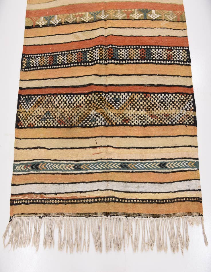 Detail image of 5' 4 x 12' 5  Hand Knotted Moroccan Wool Runner Rug