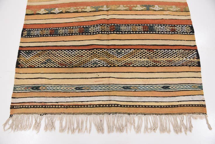 Detail image of 5' 4 x 12' 5 Hand Knotted Moroccan Wool Runner Rug