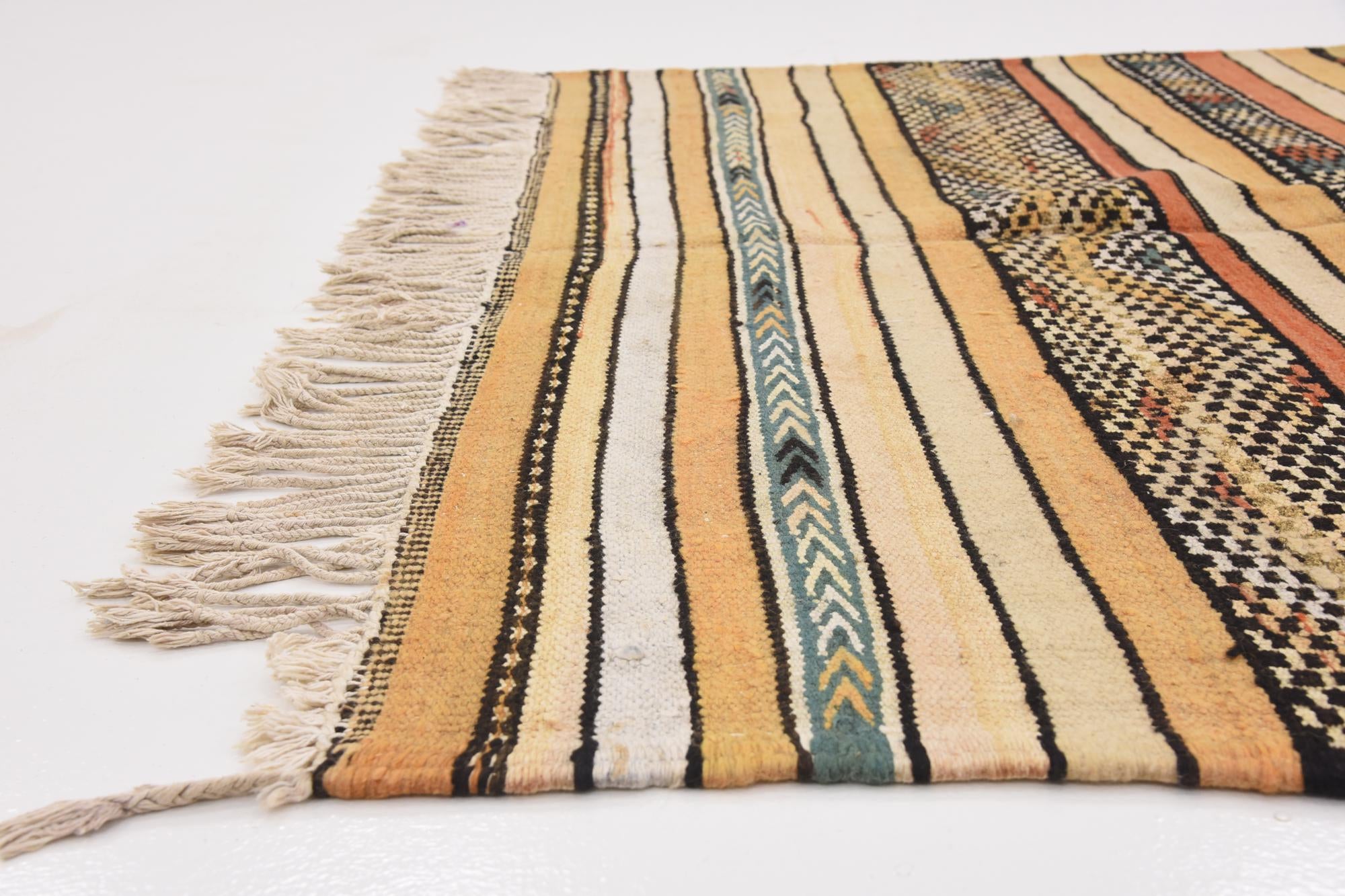 5' 4 x 12' 5 Hand Knotted Moroccan Wool Runner Rug