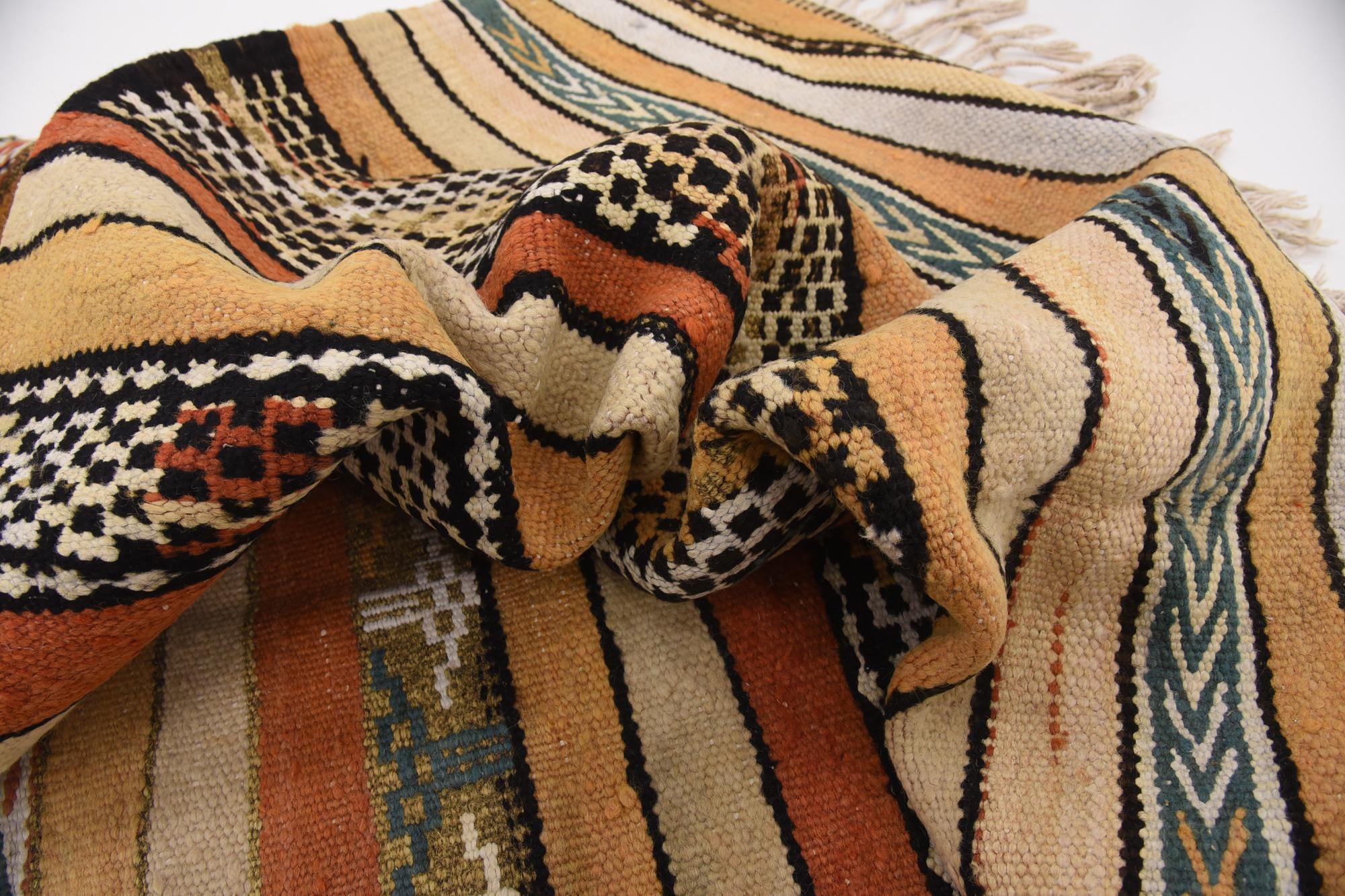 5' 4 x 12' 5 Hand Knotted Moroccan Wool Runner Rug