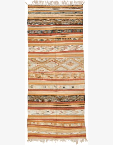 5' 4 x 12' 5 Hand Knotted Moroccan Wool Runner Rug