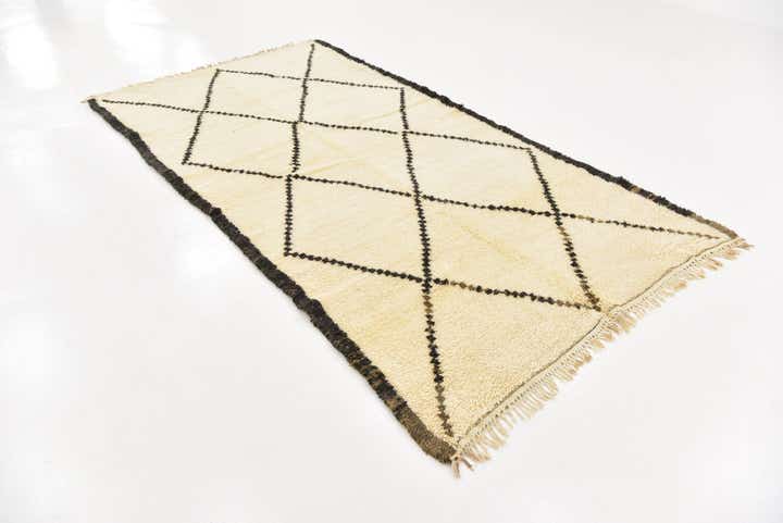 5' 5 x 10' 2 Hand Knotted Moroccan Wool Runner Rug