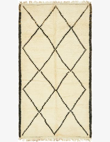 5' 5 x 10' 2 Hand Knotted Moroccan Wool Runner Rug