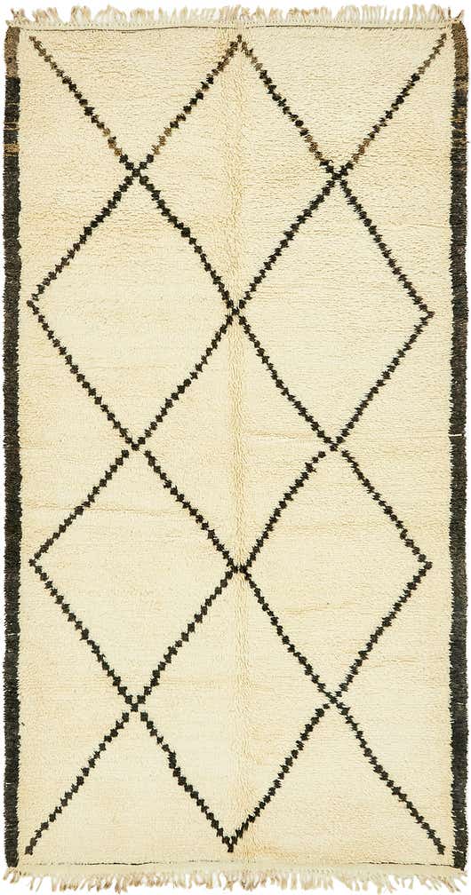5' 5 x 10' 2 Hand Knotted Moroccan Wool Runner Rug