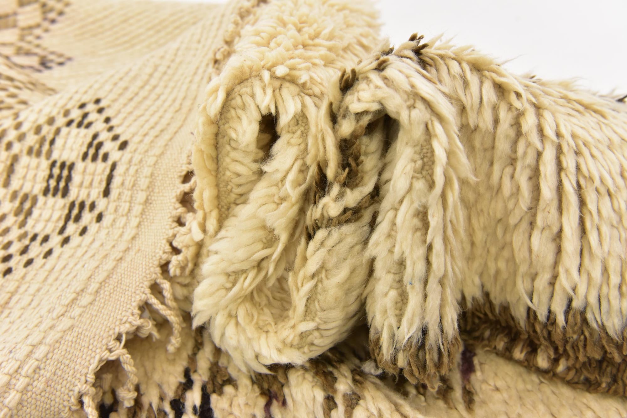 4' 6 x 8' 2 Hand Knotted Moroccan Wool Runner Rug