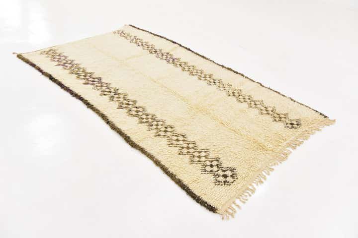 4' 6 x 8' 2 Hand Knotted Moroccan Wool Runner Rug