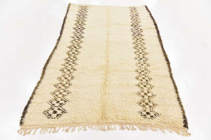 4' 6 x 8' 2 Hand Knotted Moroccan Wool Runner Rug