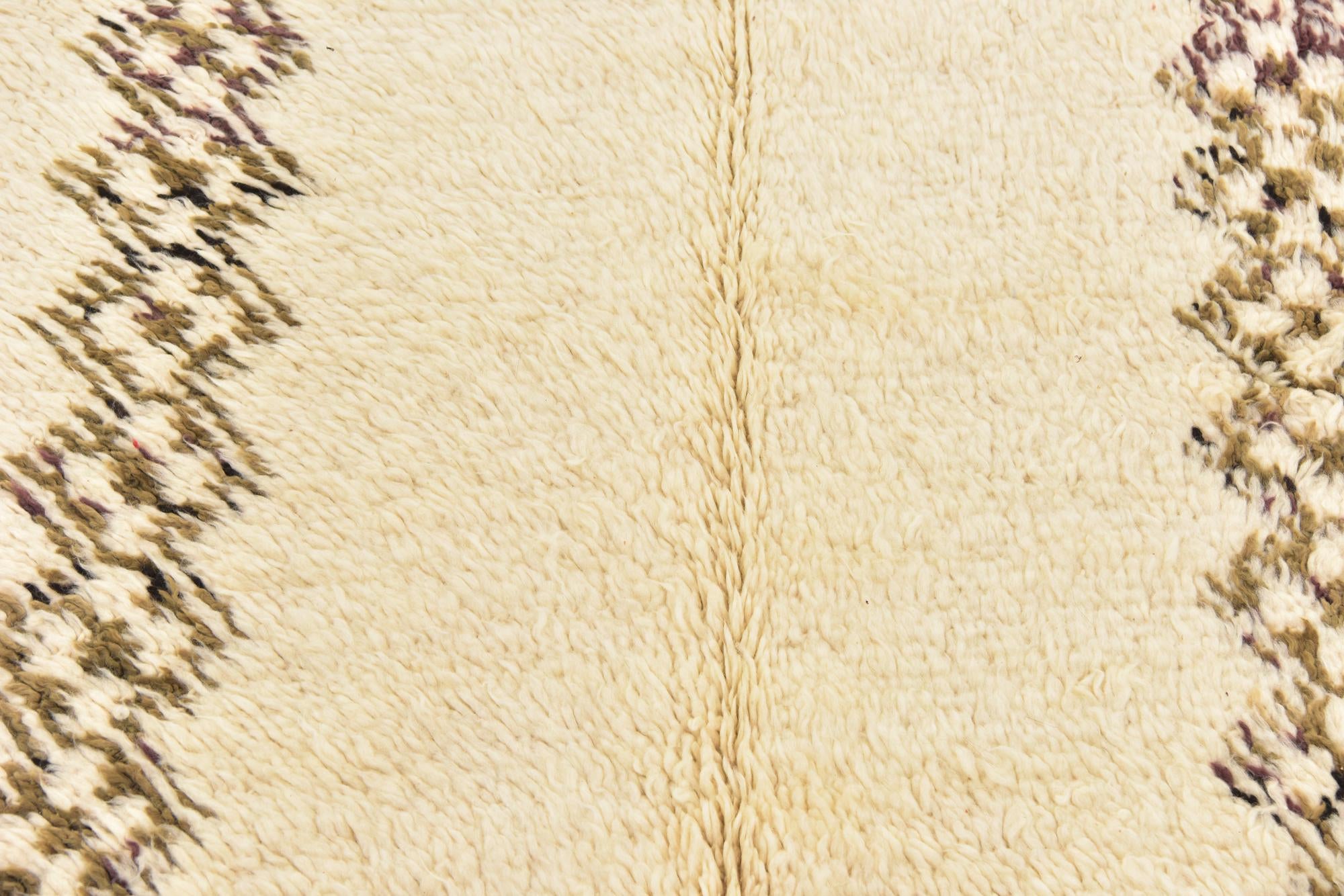 4' 6 x 8' 2 Hand Knotted Moroccan Wool Runner Rug
