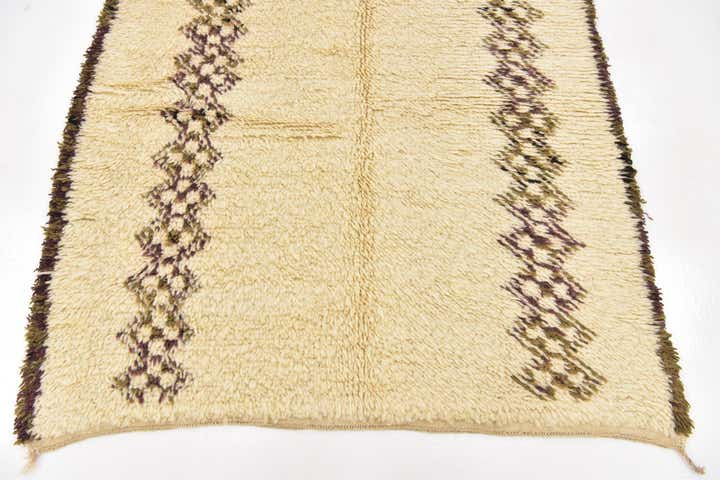 4' 6 x 8' 2 Hand Knotted Moroccan Wool Runner Rug