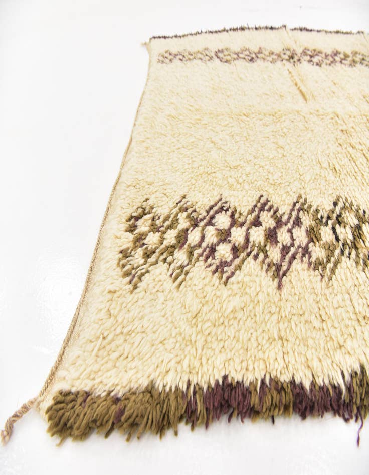 Detail image of 4' 6 x 8' 2 Hand Knotted Moroccan Wool Runner Rug