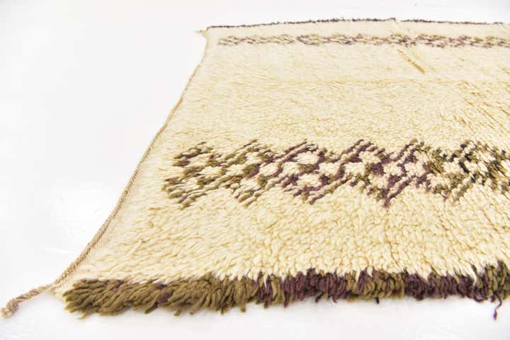 4' 6 x 8' 2 Hand Knotted Moroccan Wool Runner Rug